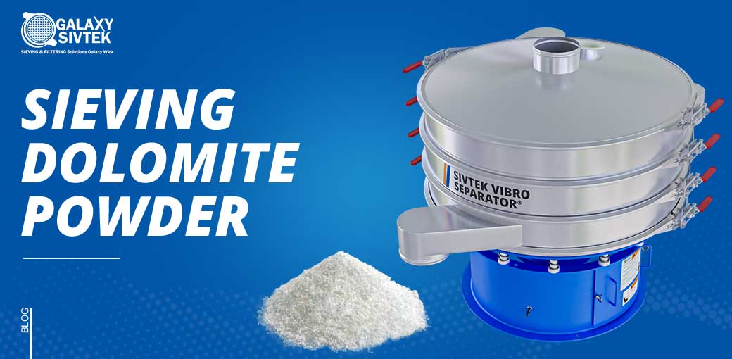 dolomite powder sieving by gyro separator.